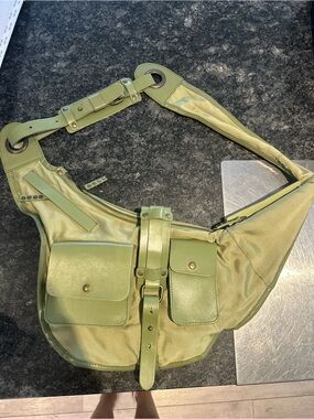 Free People Blue Ridge Sling Bag Olive Green Utility Cargo Crossbody Purse